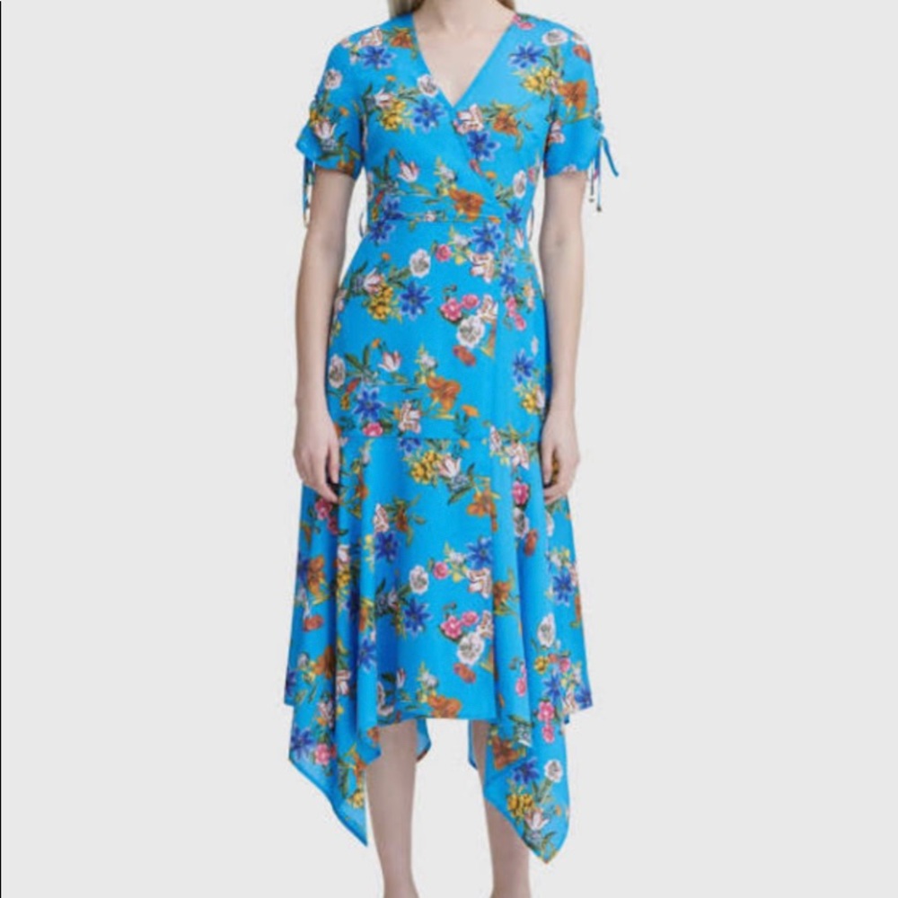 Calvin Klein Floral Belted Dress